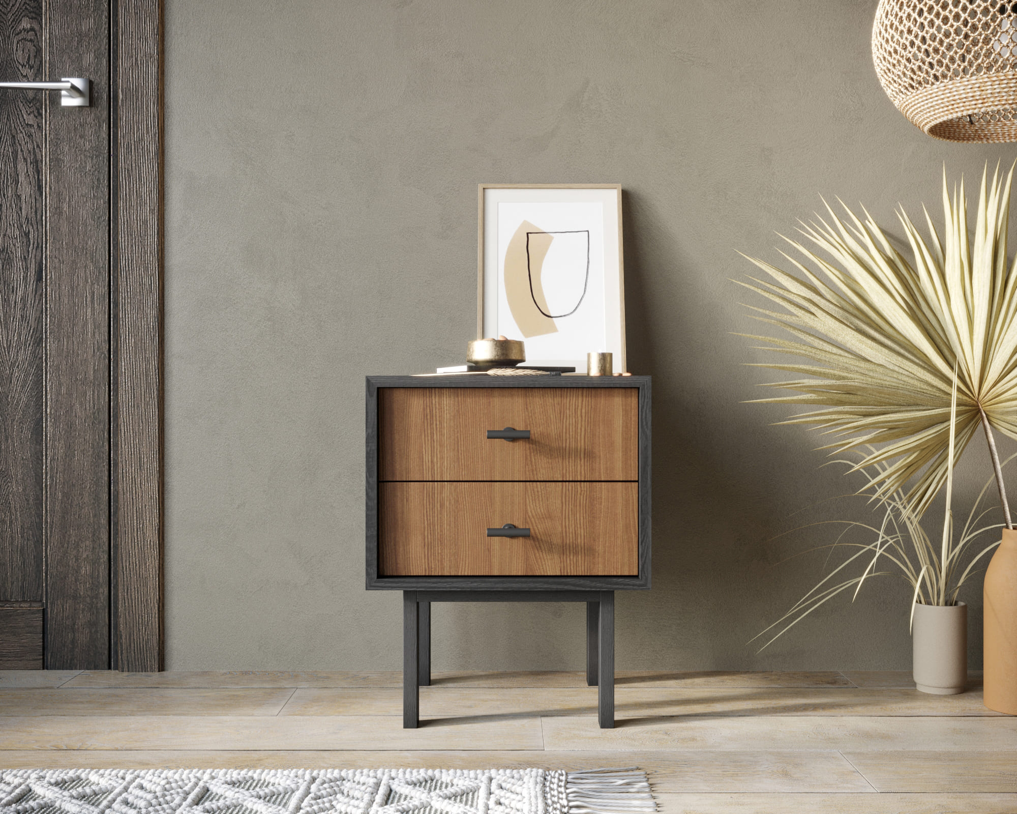 Тумбочка с двумя ящиками "Emerson" арт EM16 в интернет-магазине