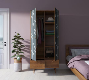 Шкаф двухстворчатый "Berber" принт 18 арт BB16/Print_18