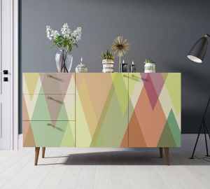 Комод "Berber" с двумя дверками и ящиками принт 16 арт BB17/Print_16