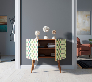 Комод на высоких ножках "Berber" малый принт 24 арт BB13/Print_24