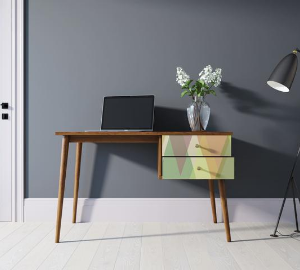 Стол рабочий "Berber" принт 16 с одной тумбой арт BB20/Print_16