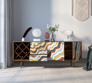 Комод "Berber" удлиненный с бутылочницей принт 21 арт BB15/Print_21