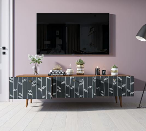 Комод "Berber" с ящиками низкий под TV принт 18 арт BB19/Print_18