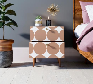 Тумбочка "Berber" с двумя ящиками 17 принт арт BB03/Print_17