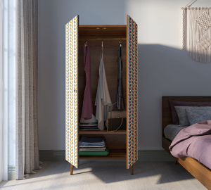 Шкаф малый двухстворчатый "Berber" принт 23 арт BB08/Print_23