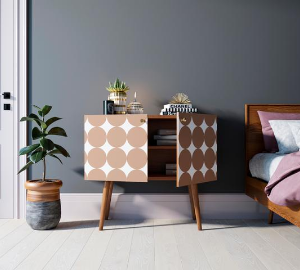 Комод на высоких ножках "Berber" малый принт 17 арт BB13/Print_17