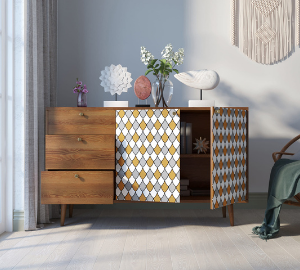 Комод "Berber" с двумя дверками и ящиками 22 принт арт BB05/Print_22
