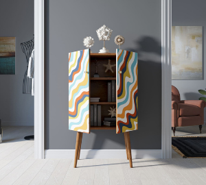 Комод на высоких ножках "Berber" принт 21 арт BB09/Print_21