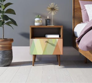 Тумбочка "Berber" с одним ящиком 16 принт арт BB06/Print_16