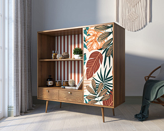 Стеллаж с нишей "Berber" принт 25 арт BB28/Print_25