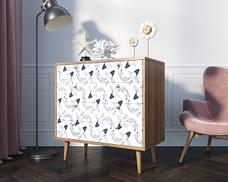 Комод "Berber" пять ящиков 36 принт арт BB36/Print_36