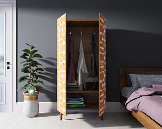 Шкаф малый двухстворчатый "Berber" принт 14 арт BB08/Print_14