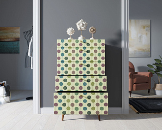 Комод высокий "Berber" принт 24 арт BB10/Print_24