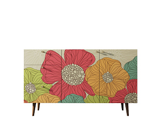 Комод "Berber" с двумя дверками и ящиками принт 5 арт BB17/Print_05