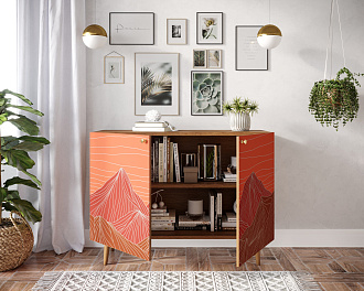 Комод с принтом 49 "Berber" две дверки арт BB04/Print_49