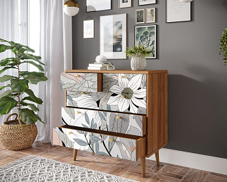 Комод "Berber" пять ящиков 50 принт арт BB36/Print_50