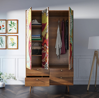 Шкаф трехстворчатый "Berber" принт 6 арт BB02/Print_06