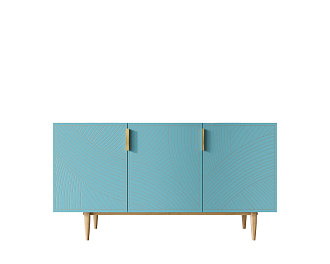 Комод с тремя дверками "Line" LN02/GR1/blue