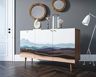 Комод "Berber" с двумя дверками и ящиками принт 11 арт BB17/Print_11