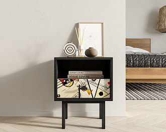 Тумбочка с нижним ящиком "Emerson" by Kandinsky арт EM17/Print_01