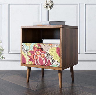 Тумбочка "Berber" с одним ящиком 6 принт арт BB06/Print_06