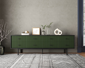 Комод с восемью ящиками "Emerson" арт EM03/green/L