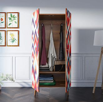 Шкаф малый двухстворчатый "Berber" принт 2 арт BB08/Print_02