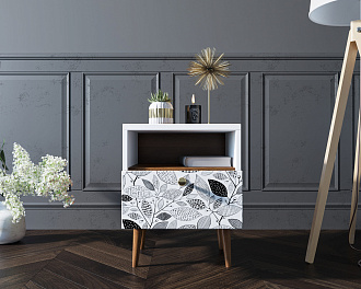 Тумбочка "Berber" с одним ящиком 9 принт арт BB06/Print_09