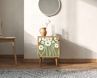 Тумбочка "Berber" с дверкой 53 принт арт BB21/Print_53