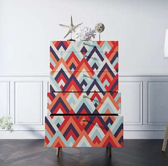 Комод высокий "Berber" принт 2 арт BB10/Print_02