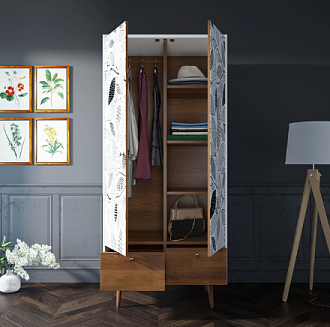 Шкаф двухстворчатый "Berber" принт 9 арт BB16/Print_09