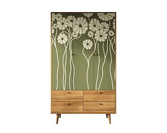 Шкаф трехстворчатый "Berber" принт 53 арт BB02/Print_53