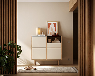 Комод с тремя дверками и ящиком "Alice" арт ALC04