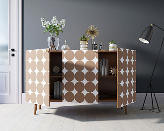Комод "Berber" три дверки 17 принт арт BB01/Print_17