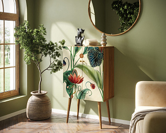 Комод на высоких ножках "Berber" принт 7 арт BB09/Print_07