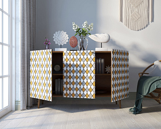 Комод "Berber" три дверки 22 принт арт BB01/Print_22