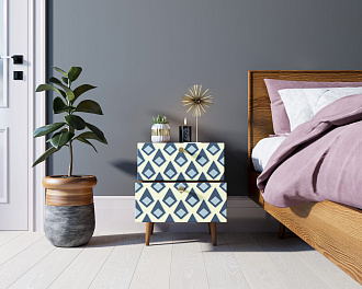 Тумбочка "Berber" с двумя ящиками 13 принт арт BB03/Print_13