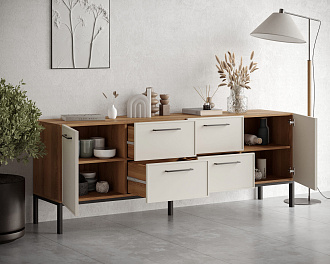 Комод две дверки и четыре ящика "Nicole" арт NEM19