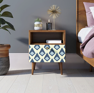 Тумбочка "Berber" с одним ящиком 13 принт арт BB06/Print_13