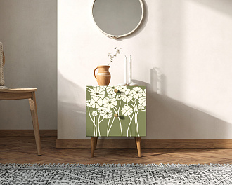 Тумбочка "Berber" с двумя ящиками 53 принт арт BB03/Print_53