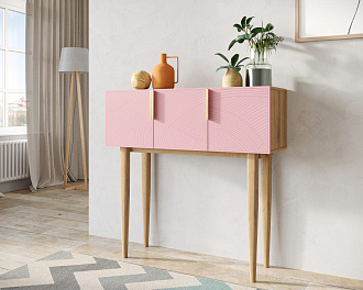 Консоль с тремя дверками "Line" LN15/GR1/pink
