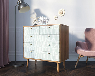 Комод "Berber" пять ящиков 34 принт арт BB36/Print_34