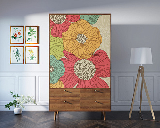 Шкаф трехстворчатый "Berber" принт 5 арт BB02/Print_05