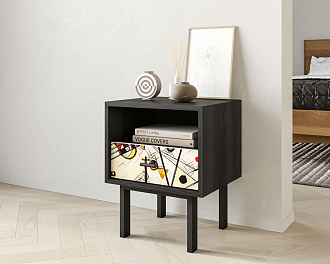 Тумбочка с нижним ящиком "Emerson" by Kandinsky арт EM17/Print_01