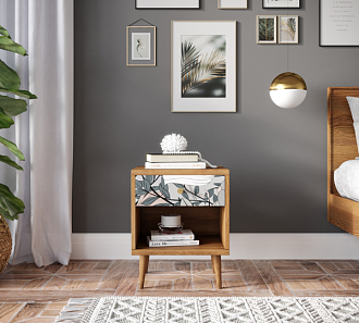 Тумбочка "Berber" с открытой полкой 50 принт арт BB33/Print_50