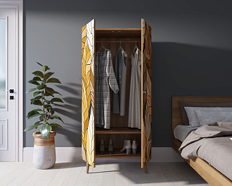 Шкаф малый двухстворчатый "Berber" принт 8 арт BB08/Print_08