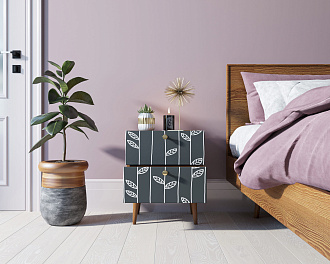 Тумбочка "Berber" с двумя ящиками 18 принт арт BB03/Print_18