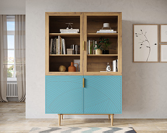 Буфет с двумя дверками "Line" LN11/GR1/blue