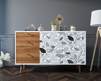 Комод "Berber" с двумя дверками и ящиками 9 принт арт BB05/Print_09