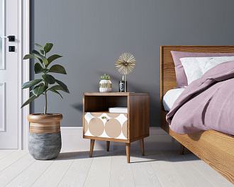 Тумбочка "Berber" с одним ящиком 17 принт арт BB06/Print_17